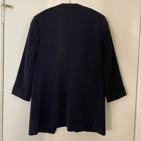 Express Navy Three-Quarter Sleeve Petite Blazer - Picture 2 of 11